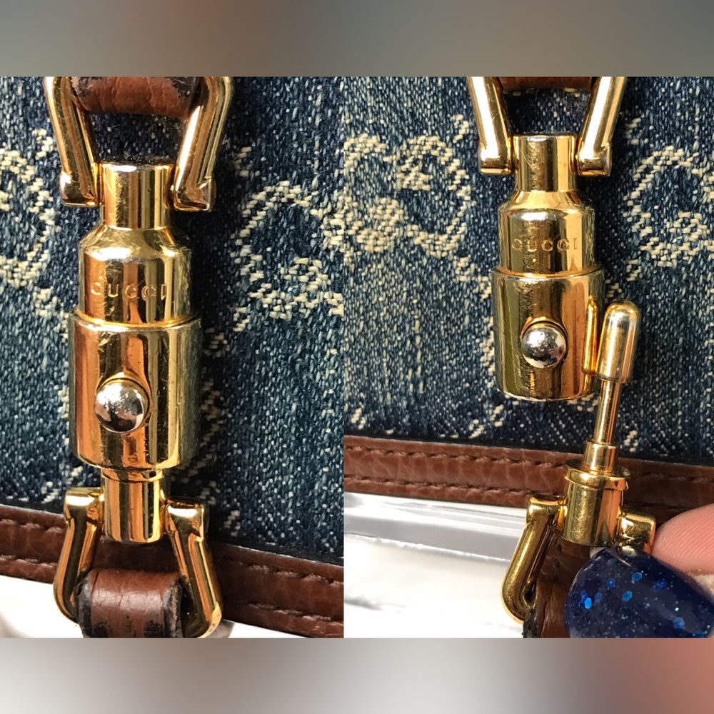 ‼️SOLD‼️GUCCI Jackie 1961 Denim Compact Card Wallet 😍🔥 - Picture 9 of 17